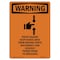 Signmission OSHA WARNING Sign, Pinch Hazard Keep W/ Symbol, 24in X 18in Rigid Plastic, 18" W, 24" L, Portrait OS-WS-P-1824-V-13414 - alternate 1